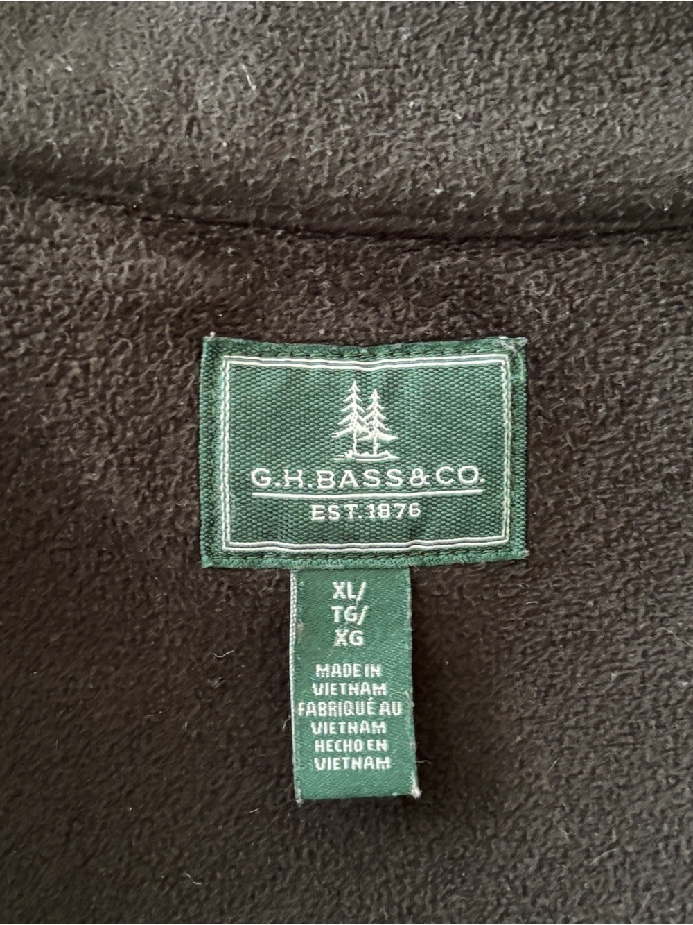 G.H. Bass & Co. Men’s XL Shacket Fleece Jacket Charcoal Gray Full Zip Explorer - Picture 8 of 10